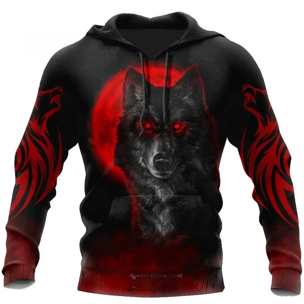 Fashion Wolf 3D Printed Unisex Pullover Casual Hoodie