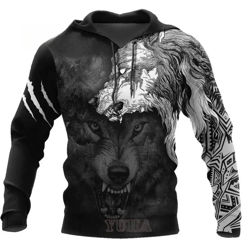 Fashion Wolf 3D Printed Unisex Pullover Casual Hoodie