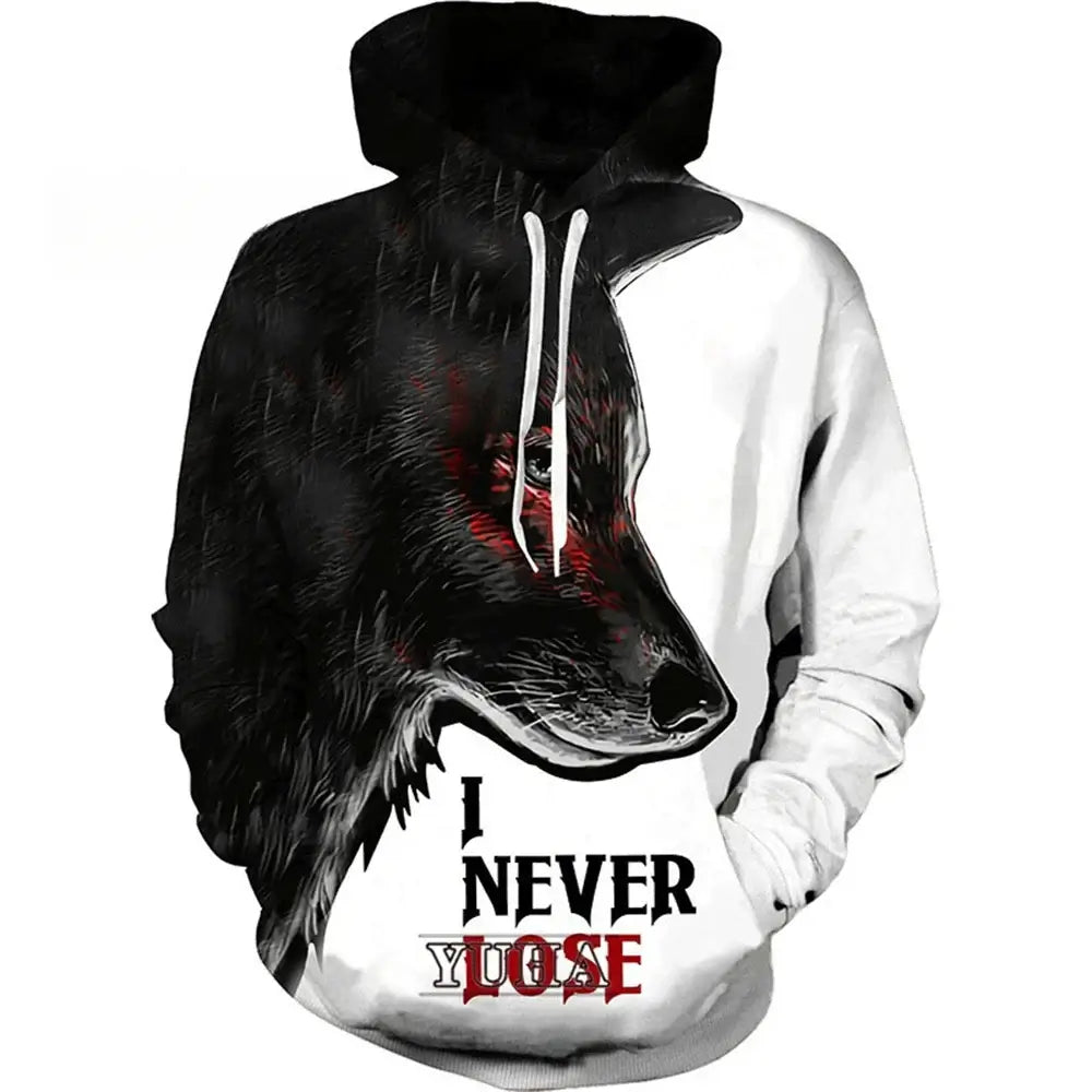 Fashion Wolf 3D Printed Unisex Pullover Casual Hoodie