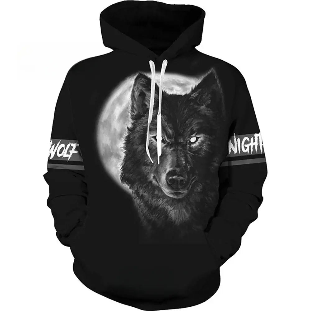 Fashion Wolf 3D Printed Unisex Pullover Casual Hoodie