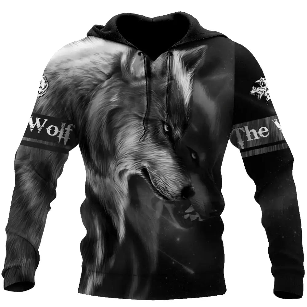 Fashion Wolf 3D Printed Unisex Pullover Casual Hoodie