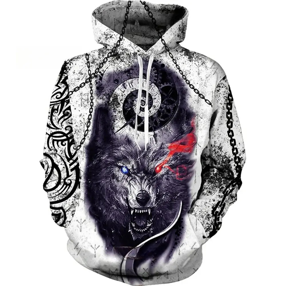 Fashion Wolf 3D Printed Unisex Pullover Casual Hoodie