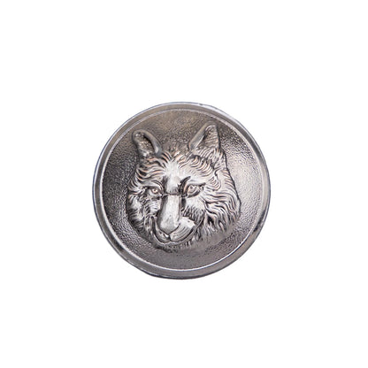 Wolf Head Totem Relief Luxury Crosier Knob Cane