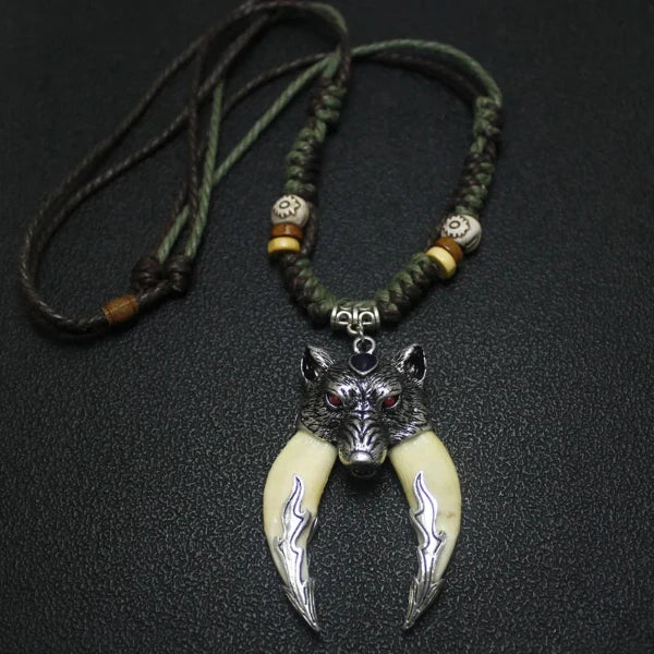 Wolf Tooth Necklace Power Choker Pendant