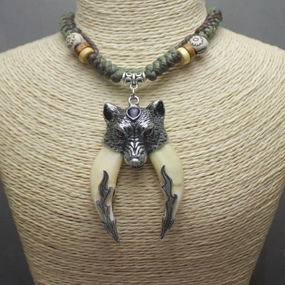 Wolf Tooth Necklace Power Choker Pendant