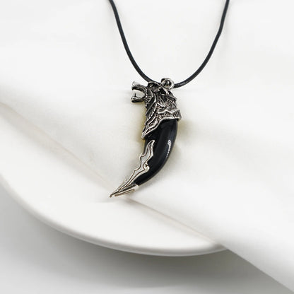 Punk Fashion Brave Unisex Wolf Teeth Spike Amulet Pendant Necklace|Benefits Chain Type: Rope Chain Style: Punk Material: Metal Metals Type: Zinc Alloy Gender: Unisex Item Type: Necklaces Pendant Size: 5cm Necklace Type: Pendant Necklaces Shape\pattern: Wo