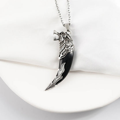 Punk Fashion Brave Unisex Wolf Teeth Spike Amulet Pendant Necklace|Benefits Chain Type: Rope Chain Style: Punk Material: Metal Metals Type: Zinc Alloy Gender: Unisex Item Type: Necklaces Pendant Size: 5cm Necklace Type: Pendant Necklaces Shape\pattern: Wo