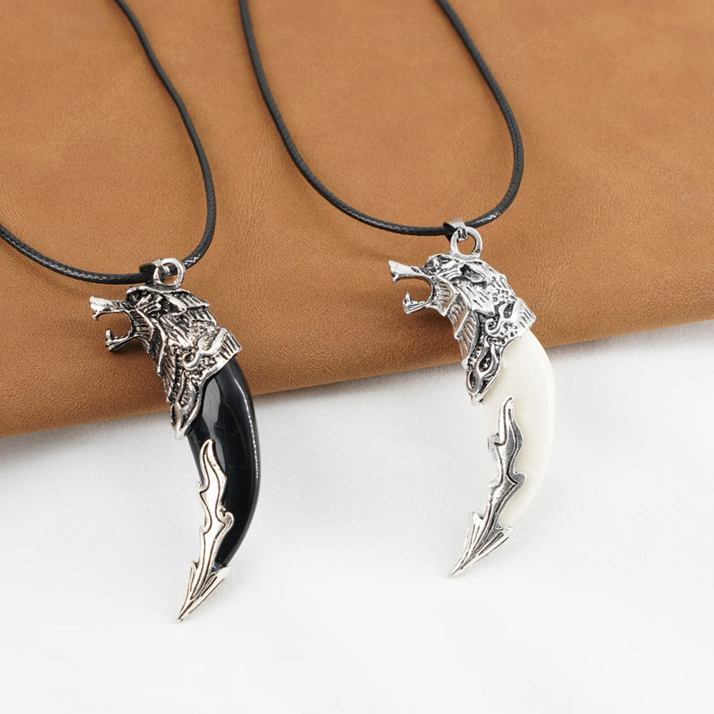 Punk Fashion Brave Unisex Wolf Teeth Spike Amulet Pendant Necklace|Benefits Chain Type: Rope Chain Style: Punk Material: Metal Metals Type: Zinc Alloy Gender: Unisex Item Type: Necklaces Pendant Size: 5cm Necklace Type: Pendant Necklaces Shape\pattern: Wo