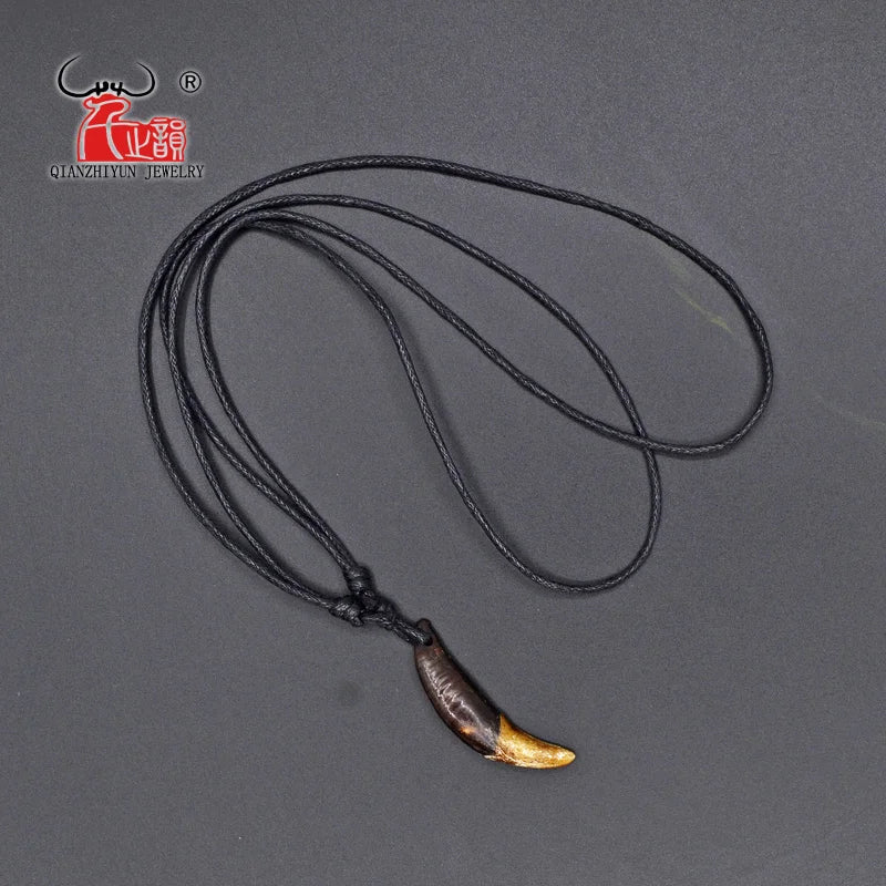 Unisex Necklace Bone Pendant Real Natural Tooth Vintage Tibetan Wolf Tooth Charm|Benefits Necklace Type: Pendant Necklaces Material: Bone Gender: Unisex Style: Casual/Sporty Shape\pattern: tooth Pendant Size: 3.6cm X 2.8cm Chain Type: Rope Chain Item Type