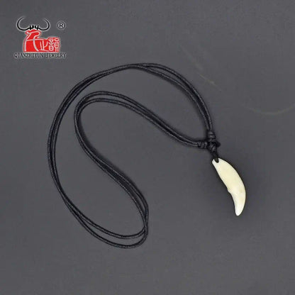 Unisex Necklace Bone Pendant Real Natural Tooth Vintage Tibetan Wolf Tooth Charm|Benefits Necklace Type: Pendant Necklaces Material: Bone Gender: Unisex Style: Casual/Sporty Shape\pattern: tooth Pendant Size: 3.6cm X 2.8cm Chain Type: Rope Chain Item Type