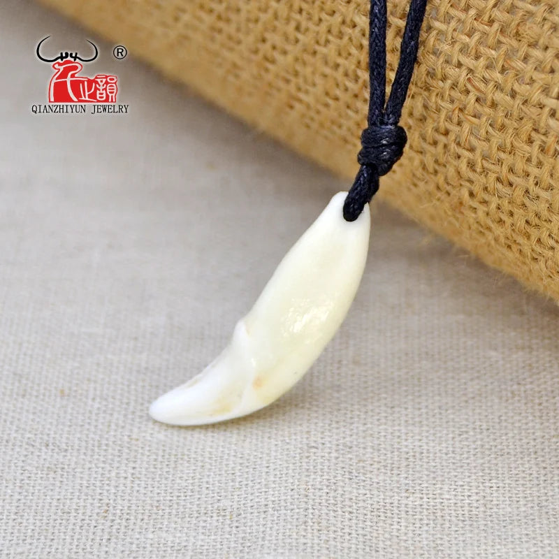 Unisex Necklace Bone Pendant Real Natural Tooth Vintage Tibetan Wolf Tooth Charm|Benefits Necklace Type: Pendant Necklaces Material: Bone Gender: Unisex Style: Casual/Sporty Shape\pattern: tooth Pendant Size: 3.6cm X 2.8cm Chain Type: Rope Chain Item Type