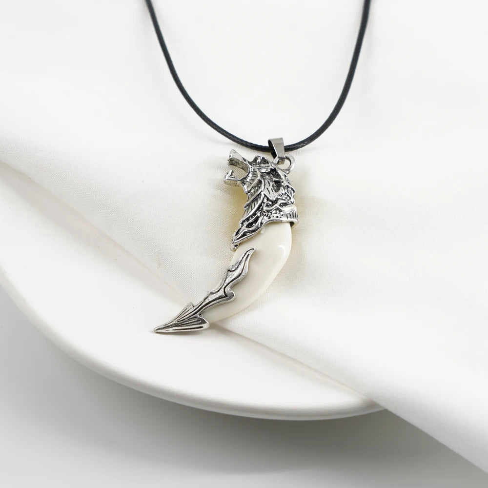 Punk Fashion Brave Unisex Wolf Teeth Spike Amulet Pendant Necklace|Benefits Chain Type: Rope Chain Style: Punk Material: Metal Metals Type: Zinc Alloy Gender: Unisex Item Type: Necklaces Pendant Size: 5cm Necklace Type: Pendant Necklaces Shape\pattern: Wo