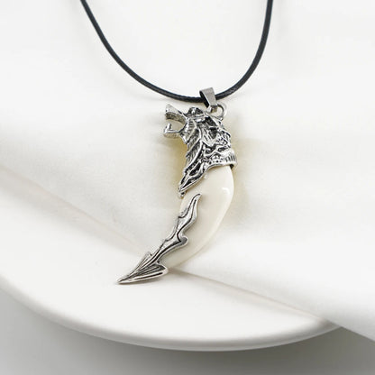 Punk Fashion Brave Unisex Wolf Teeth Spike Amulet Pendant Necklace|Benefits Chain Type: Rope Chain Style: Punk Material: Metal Metals Type: Zinc Alloy Gender: Unisex Item Type: Necklaces Pendant Size: 5cm Necklace Type: Pendant Necklaces Shape\pattern: Wo