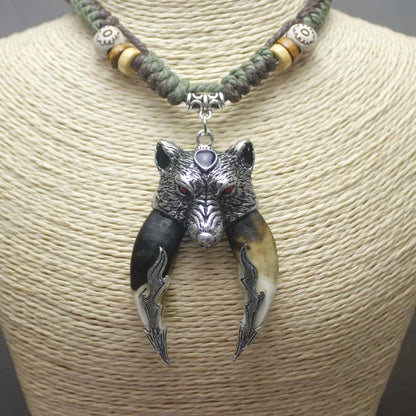 Wolf Tooth Necklace Power Choker Pendant