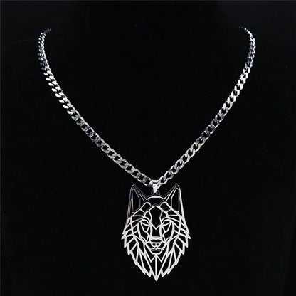 Fashion Wolf Stainless Steel Necklace for Women/Men|Benefits Metals Type: Stainless Steel Necklace Type: Pendant Necklaces Material: Metal Style: Trendy Shape\pattern: Wolf Item Type: Necklace Jewelry Style: Wolf Necklace Jewelry: Necklace Jewelry Shape N