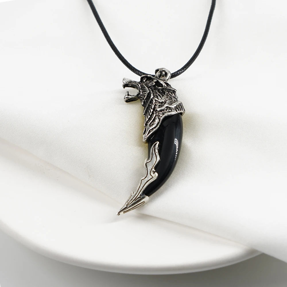 Punk Fashion Brave Unisex Wolf Teeth Spike Amulet Pendant Necklace|Benefits Chain Type: Rope Chain Style: Punk Material: Metal Metals Type: Zinc Alloy Gender: Unisex Item Type: Necklaces Pendant Size: 5cm Necklace Type: Pendant Necklaces Shape\pattern: Wo