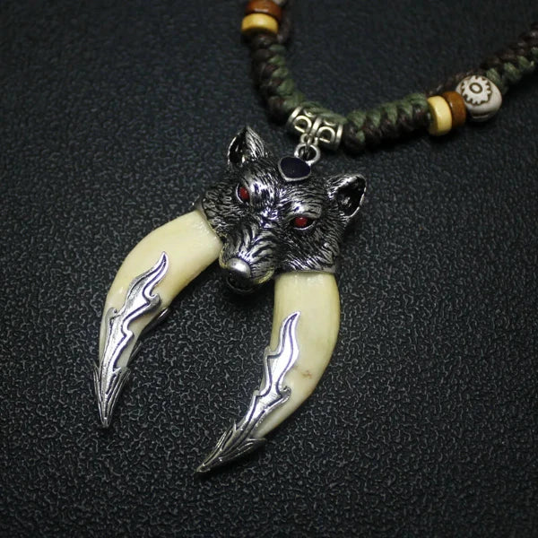 Wolf Tooth Necklace Power Choker Pendant