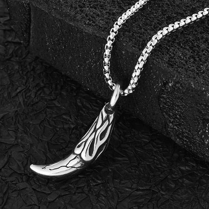 Vintage Long Neck Chains Stainless Steel Punk Hip Hop Jewelry, Wolf Tooth Dragon Pendant Necklace|Benefits Metals Type: Stainless Steel Metals Type: Zinc Alloy Necklace Type: Pendant Necklaces Material: Metal Gender: Unisex Function: Mood Tracker Style: P