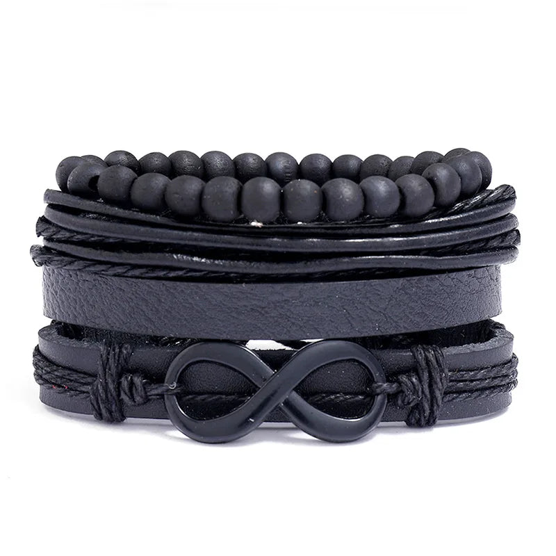 3 pcs/set Handmade Woven Leather Bracelet for Unisex, Vintage Braided|Benefits Style: Casual/Sporty Clasp Type: Toggle-clasps Material: Leather Metal Type: Stainless Steel Gender: Unisex Item Type: Bracelet Bracelets Type: Chain & Link Bracelet|Red Wolf V