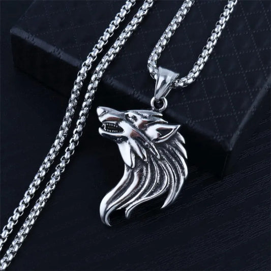 Vintage Long Neck Chains Stainless Steel Punk Hip Hop Jewelry, Wolf Tooth Dragon Pendant Necklace|Benefits Metals Type: Stainless Steel Metals Type: Zinc Alloy Necklace Type: Pendant Necklaces Material: Metal Gender: Unisex Function: Mood Tracker Style: P