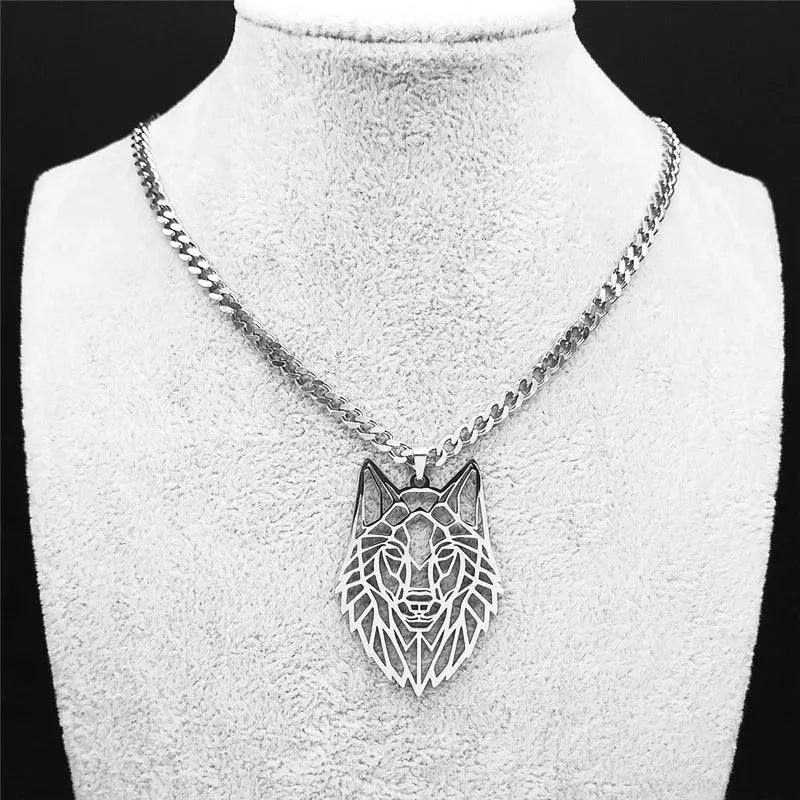 Fashion Wolf Stainless Steel Necklace for Women/Men|Benefits Metals Type: Stainless Steel Necklace Type: Pendant Necklaces Material: Metal Style: Trendy Shape\pattern: Wolf Item Type: Necklace Jewelry Style: Wolf Necklace Jewelry: Necklace Jewelry Shape N