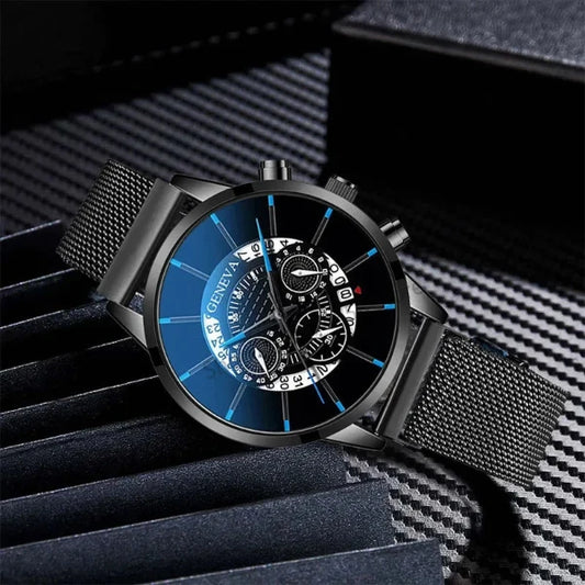 Popular Business Leisure Magnet with Calendar Watch |Benefits Movement: Quartz Display Type: Analog-Digital Case Material: Alloy Style: Casual Clasp Type: None Band Material Type: Alloy Buckle Style: Magnet Buckle Dial Shape: Round Buckle Material: Titani