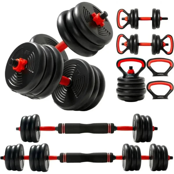 4-IN-1 Adjustable Dumbbells Set, Home Gym Weights Strength Training