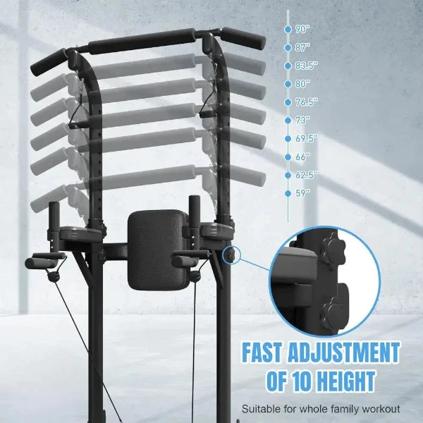 Home Gym, Power Tower with Backrest, Adjustable Height Pull Up Bar Stand, Benefits Type of sports: Strength Training Training Site: Arms Features#1: Pull-Up Dip Station #productDescription h3 { margin: 0.75em 0px 0.375em -1px; },