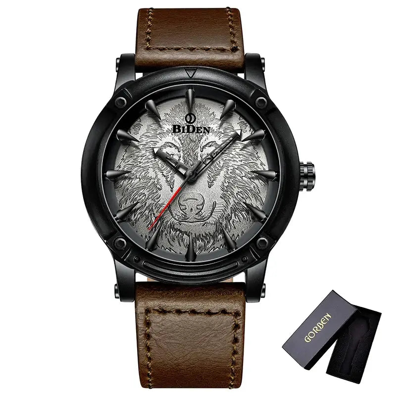 Punk Men's Quartz Movement Watch, Cool Wolf Pattern, Dial Leather Strap|SPECIFICATIONS Band Material Type: leather Style: Fashion & Casual Clasp Type: Buckle Movement: Quartz Water Resistance Depth: No Waterproof Case Material: ALLOY Case Shape: Round Ite