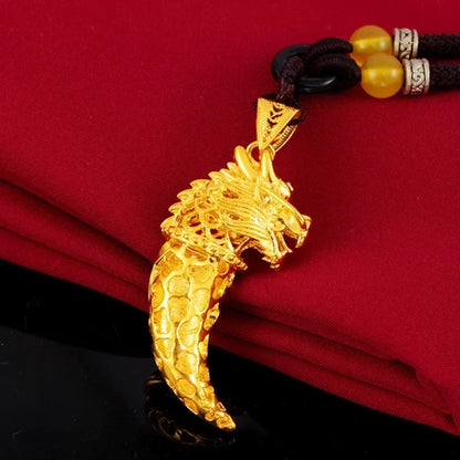 High quality necklace 24K gold necklace personality fashion wolf tooth pendant