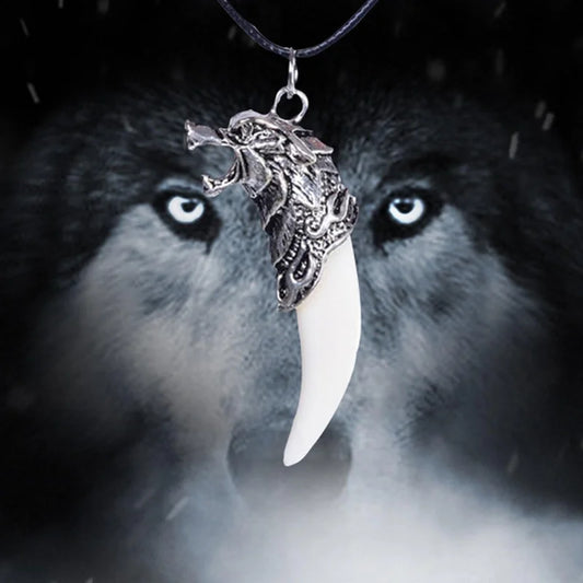 Punk Cool Brave Necklace for Men and Woman's Wolf Teeth Pendant Necklace|Benefits Chain Type: Rope Chain Pendant Size: 6.2x1.5cm Style: Punk Material: Resin Metals Type: Zinc Alloy Gender: Unisex Item Type: Necklaces Necklace Type: Pendant Necklaces|Red W