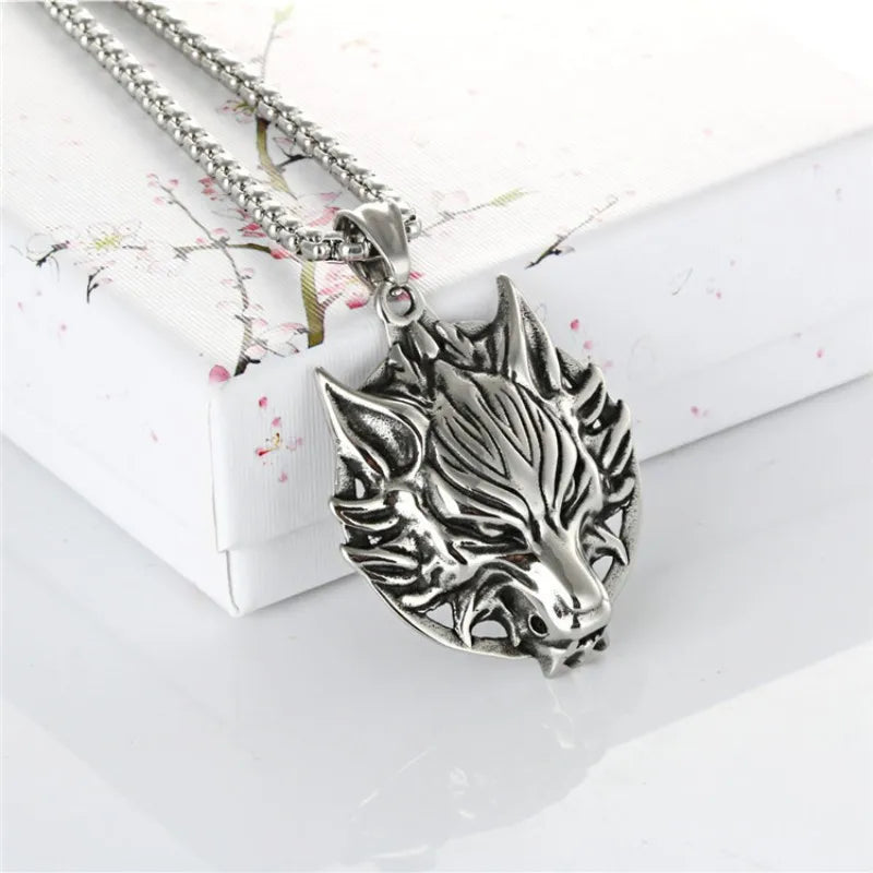 Vintage Wolf Head Necklace Unisex Pendant Hip Hop Punk Jewelry|Benefits Metals Type: Zinc Alloy Necklace Type: Pendant Necklaces Material: Metal Gender: Unisex Function: Mood Tracker Style: Trendy Chain Type: O-chain Item Type: Necklaces Necklace Size:: P