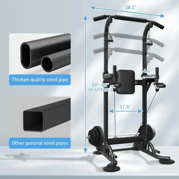 Home Gym, Power Tower with Backrest, Adjustable Height Pull Up Bar Stand, Benefits Type of sports: Strength Training Training Site: Arms Features#1: Pull-Up Dip Station #productDescription h3 { margin: 0.75em 0px 0.375em -1px; },