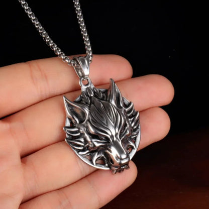 Vintage Wolf Head Necklace Unisex Pendant Hip Hop Punk Jewelry|Benefits Metals Type: Zinc Alloy Necklace Type: Pendant Necklaces Material: Metal Gender: Unisex Function: Mood Tracker Style: Trendy Chain Type: O-chain Item Type: Necklaces Necklace Size:: P