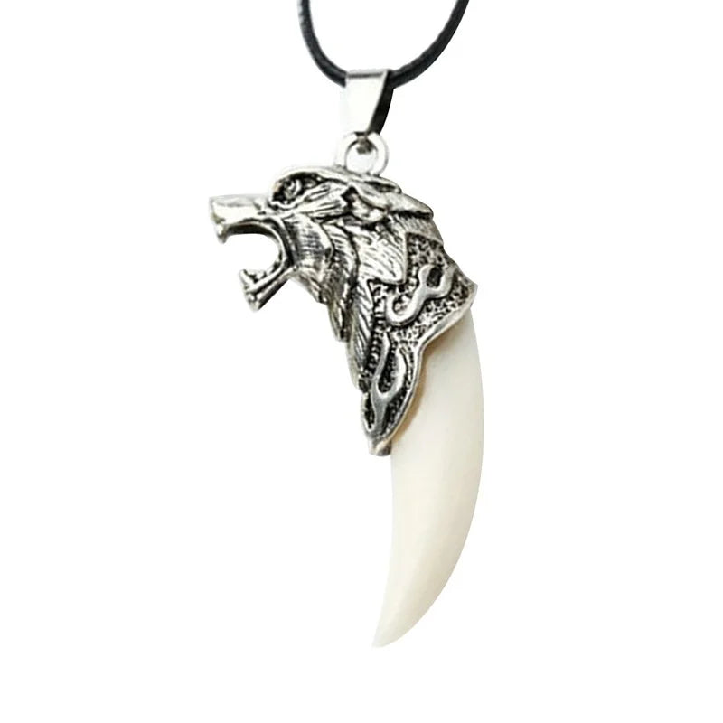 Punk Cool Brave Necklace for Men and Woman's Wolf Teeth Pendant Necklace|Benefits Chain Type: Rope Chain Pendant Size: 6.2x1.5cm Style: Punk Material: Resin Metals Type: Zinc Alloy Gender: Unisex Item Type: Necklaces Necklace Type: Pendant Necklaces|Red W