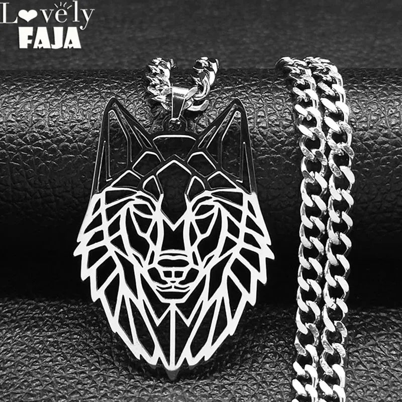 Fashion Wolf Stainless Steel Necklace for Women/Men|Benefits Metals Type: Stainless Steel Necklace Type: Pendant Necklaces Material: Metal Style: Trendy Shape\pattern: Wolf Item Type: Necklace Jewelry Style: Wolf Necklace Jewelry: Necklace Jewelry Shape N