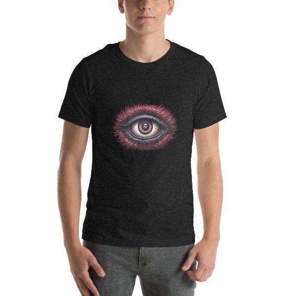 Unisex Red Wolf Vision T-shirt |Benefits This T-shirt is everything you've dreamed of and more. It feels soft and lightweight, with the right amount of stretch. It's comfortable and flattering for all. • 100% combed and ring-spun cotton (Heather colors co