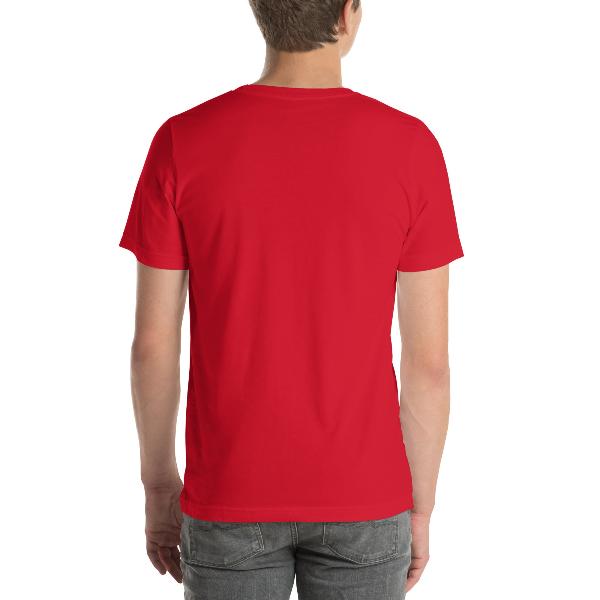 Unisex Red Wolf Vision T-shirt |Benefits This T-shirt is everything you've dreamed of and more. It feels soft and lightweight, with the right amount of stretch. It's comfortable and flattering for all. • 100% combed and ring-spun cotton (Heather colors co