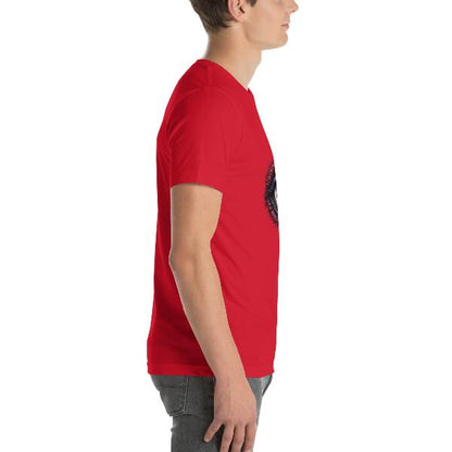 Unisex Red Wolf Vision T-shirt |Benefits This T-shirt is everything you've dreamed of and more. It feels soft and lightweight, with the right amount of stretch. It's comfortable and flattering for all. • 100% combed and ring-spun cotton (Heather colors co